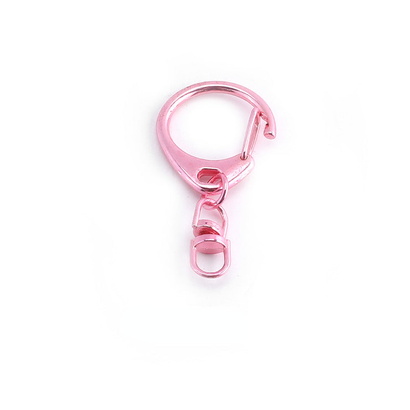 Wholesale 10pcs Electroplated Metal Small C Buckle DIY Keychain Alloy Accessories